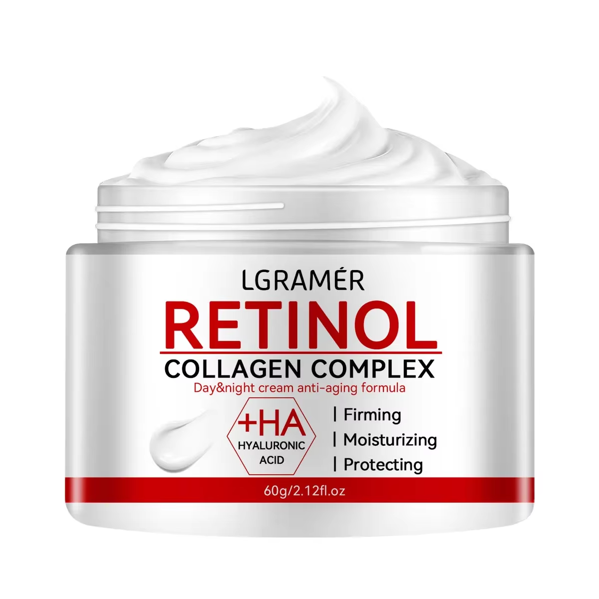 Retinol Anti Wrinkle Cream - Crème raffermissante et liftante au collagène,