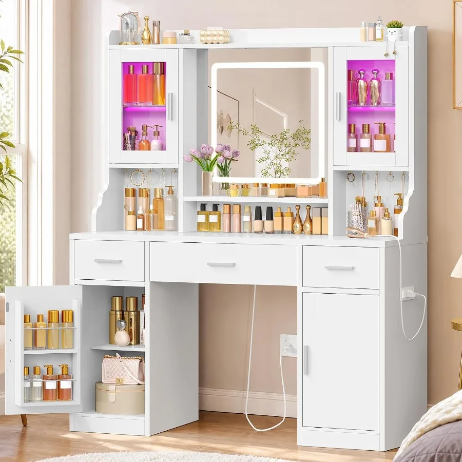Coiffeuse avec miroir et éclai - Makeup avis et prix